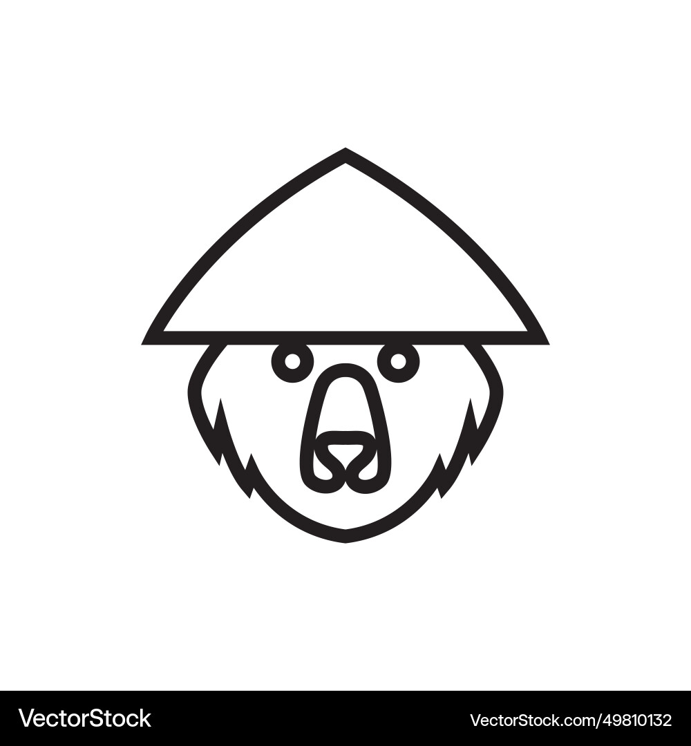 Bear head logo design Royalty Free Vector Image