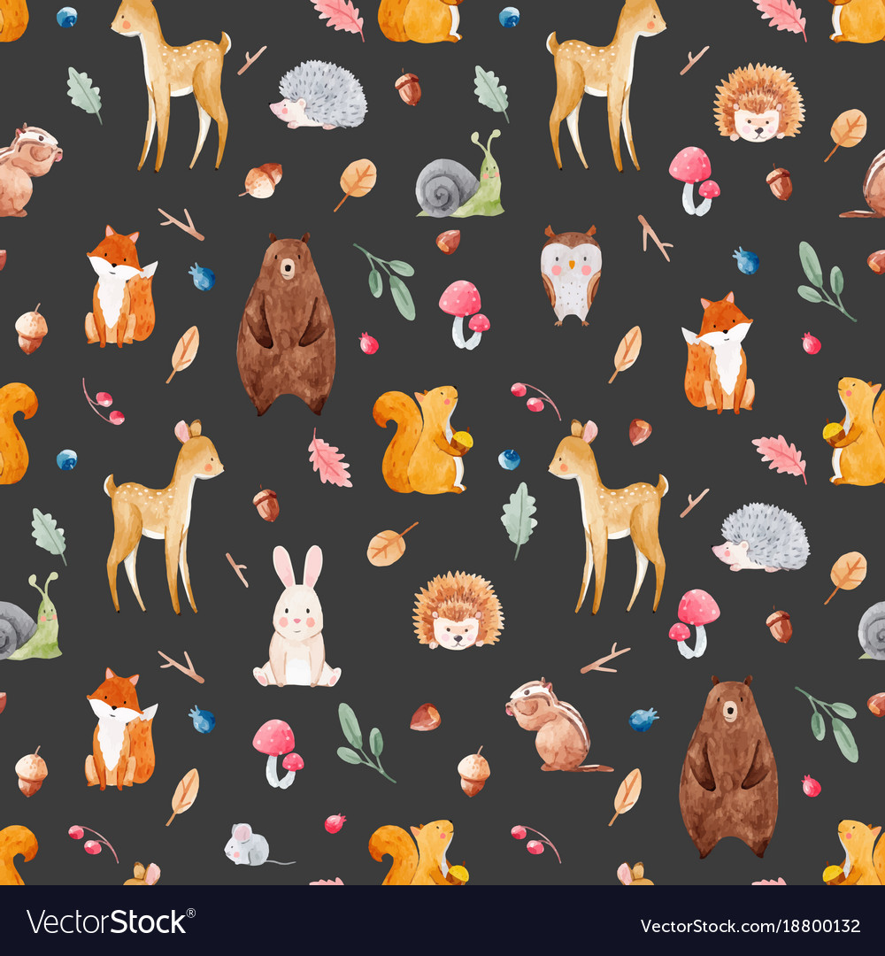 Watercolor baby pattern