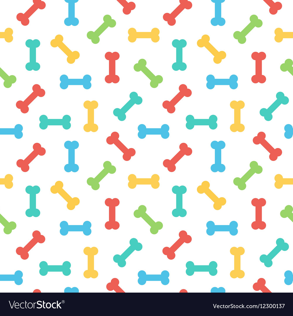 Colorful bones seamless pattern background Vector Image