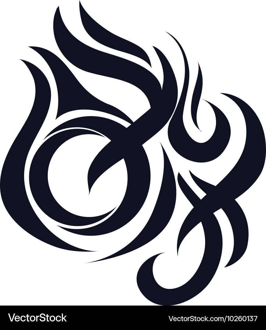 Fire abstract icon Royalty Free Vector Image - VectorStock
