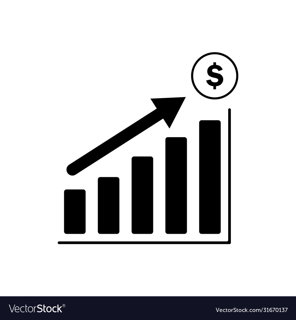 Growing economic symbol design Royalty Free Vector Image