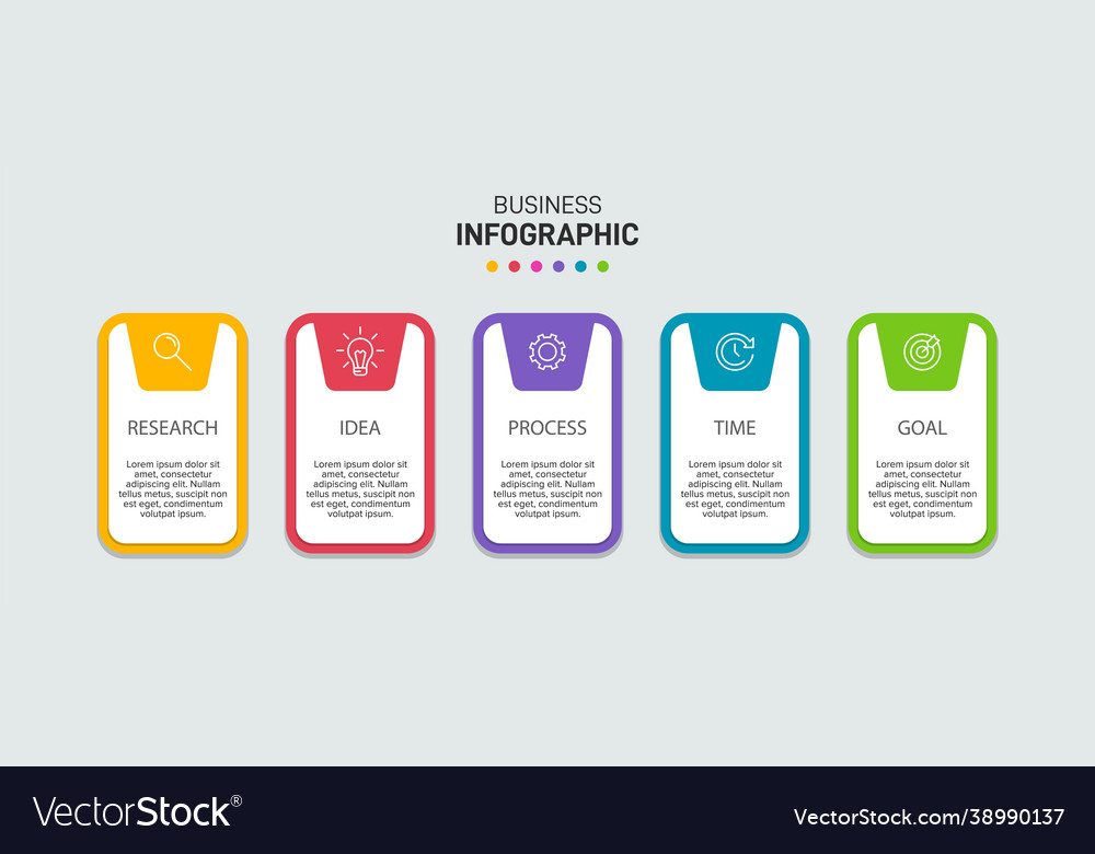 Infographic design with icons and 5 options Vector Image