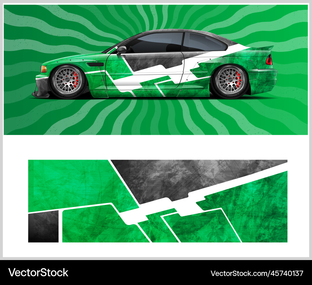Racing car decal wrap design for livery wrap Vector Image