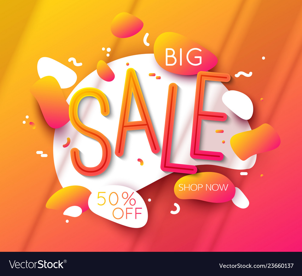Sale Banner Template Design Big Sale For Online Vector Image