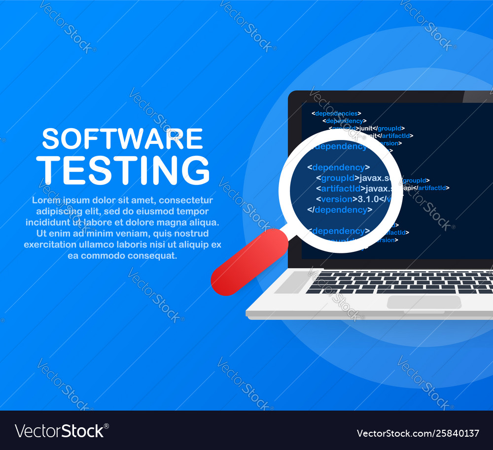 Software testing development workflow Royalty Free Vector
