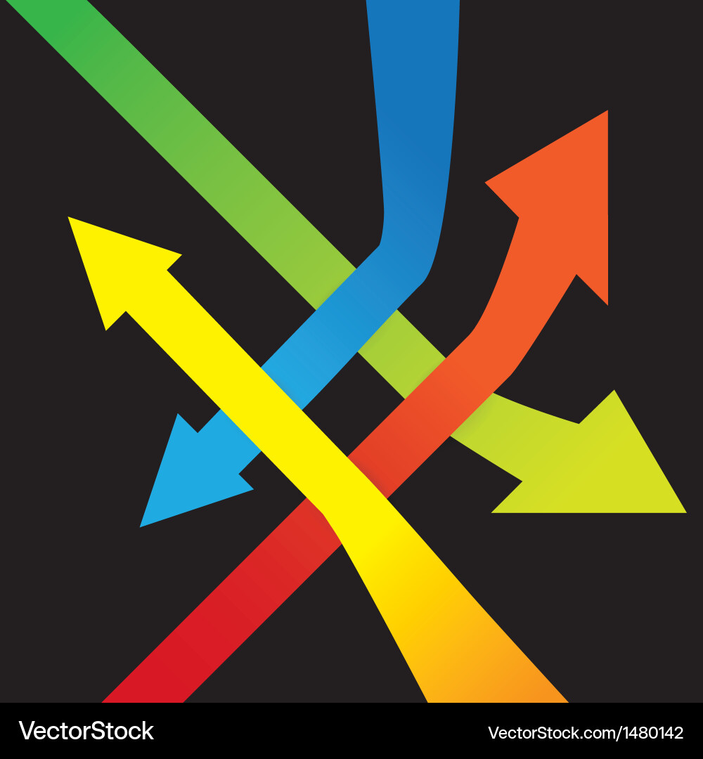 3d arrows Royalty Free Vector Image - VectorStock