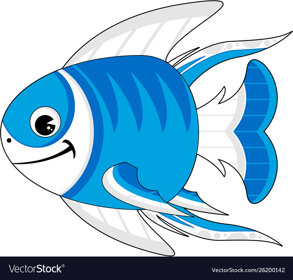 Cartoon tropical fish Royalty Free Vector Image