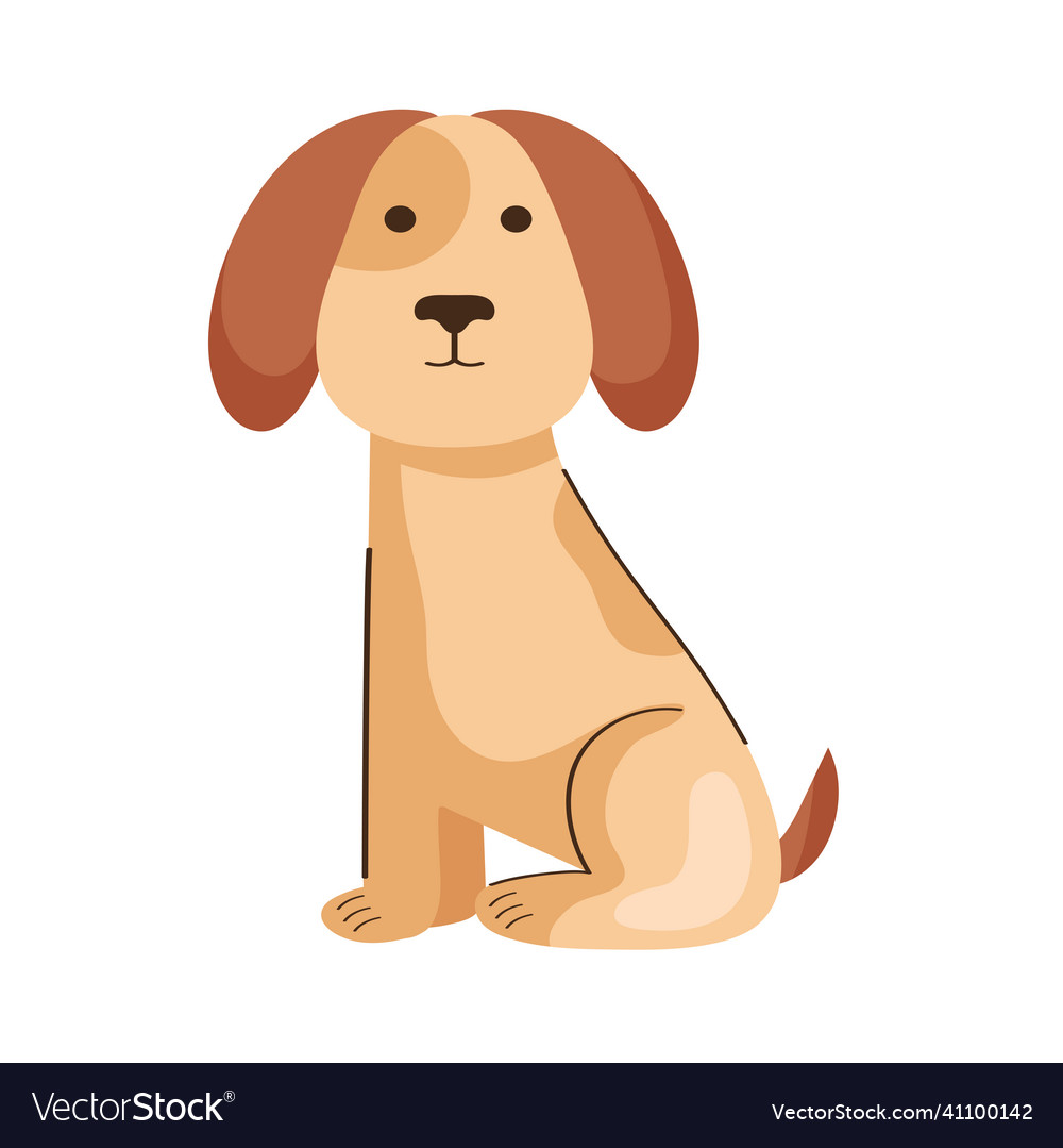 Cute Little Dog Royalty Free Vector Image - Vectorstock