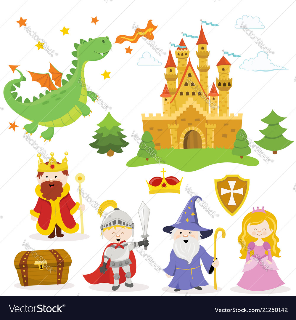 Fairy tale characters set Royalty Free Vector Image