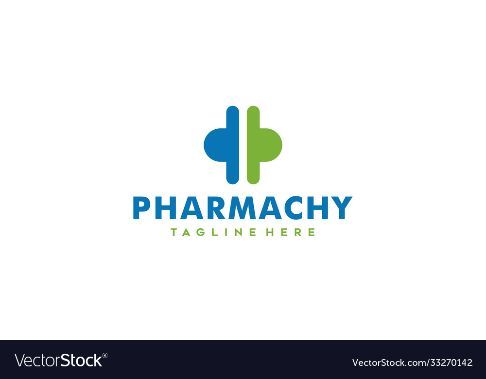 Medical pharmacy logo design template Royalty Free Vector