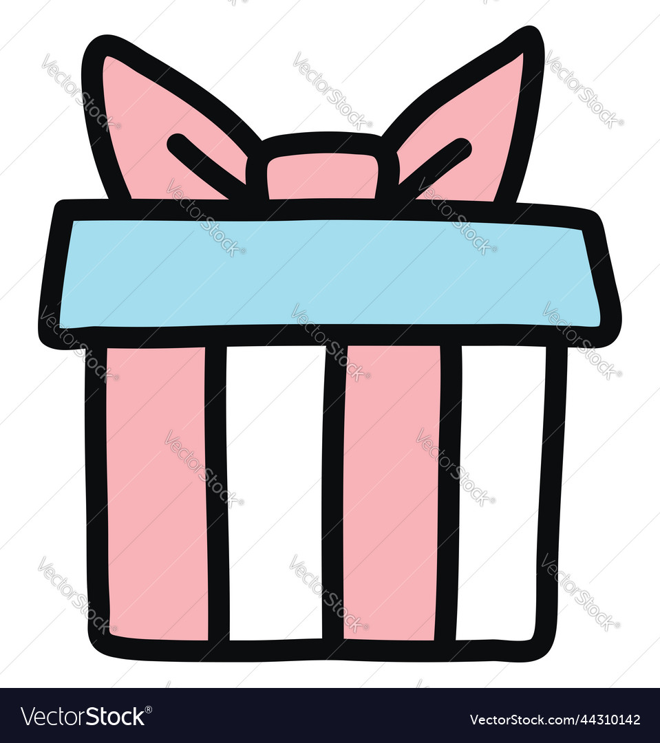 Present box on a white background Royalty Free Vector Image