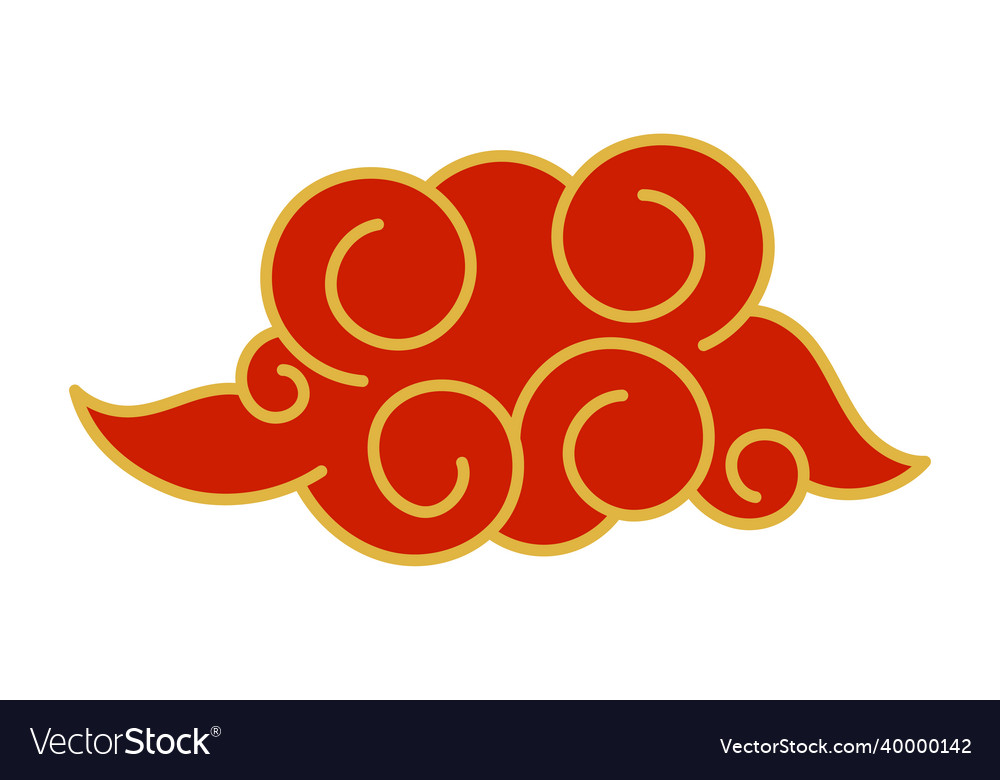 Premium Vector  Chinese cloud vector symbol elegant style