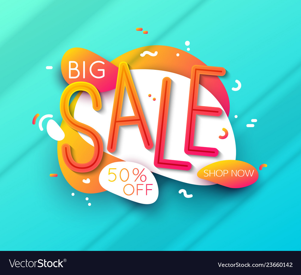 Sale Banner Template Design Big Sale For Online Vector Image