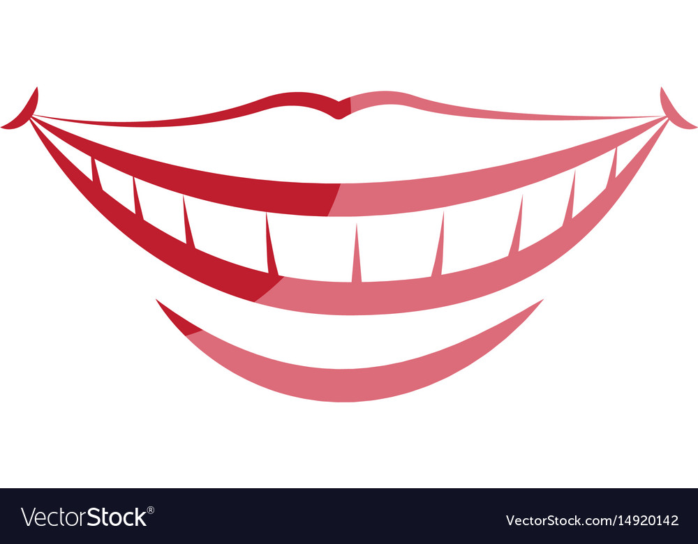 Smile lips gesture Royalty Free Vector Image - VectorStock