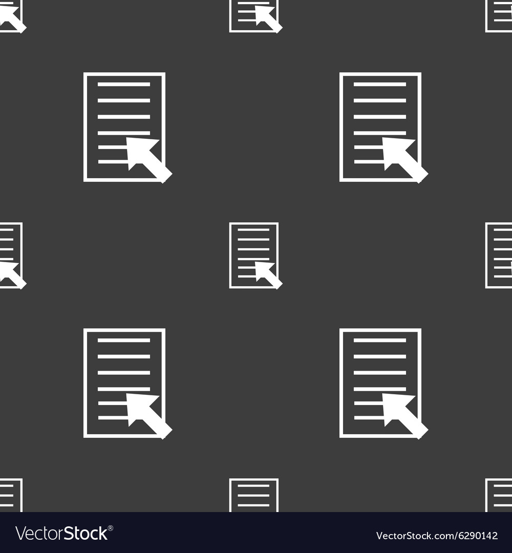 Text file sign icon file document symbol seamless Vector Image