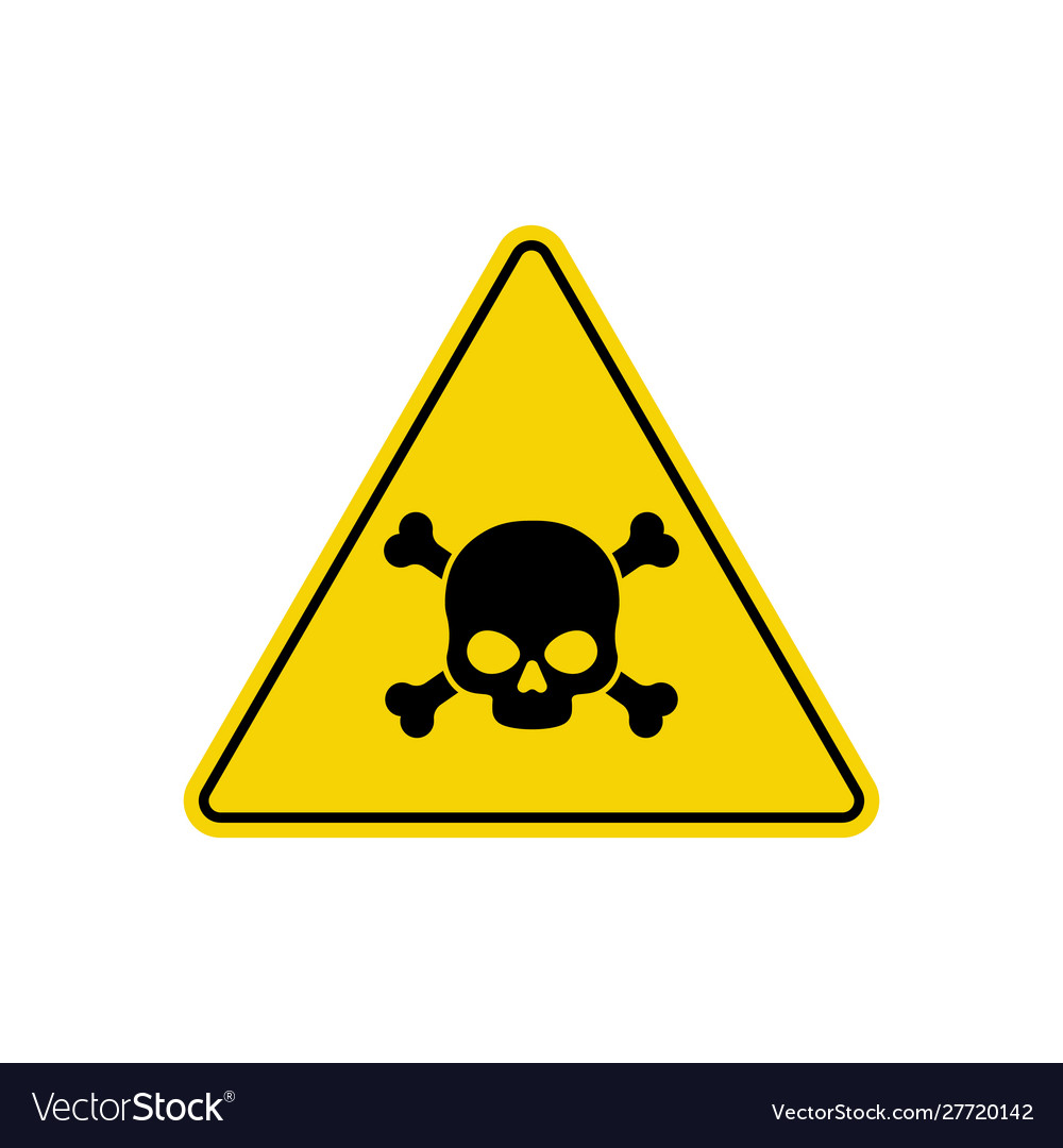 Triangle danger sign isolated on white background Vector Image