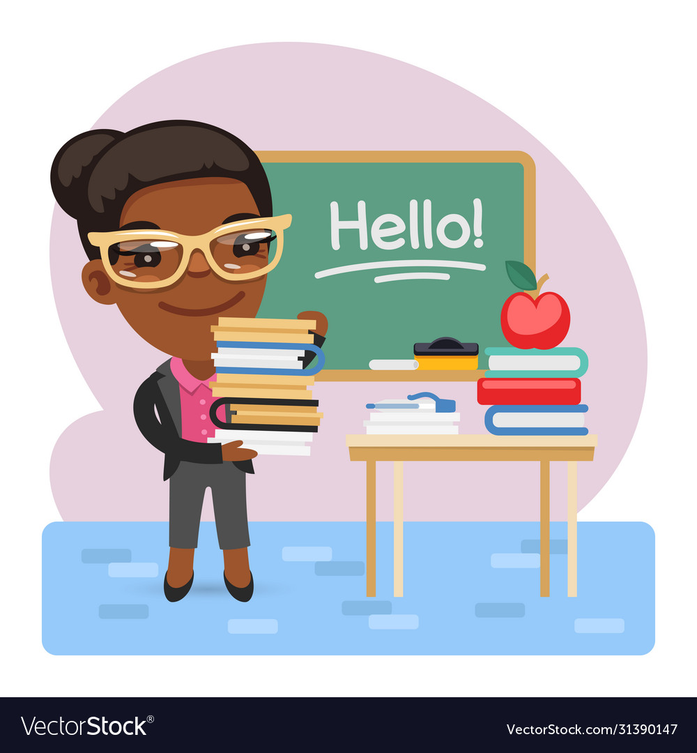 Cartoon english teacher Royalty Free Vector Image