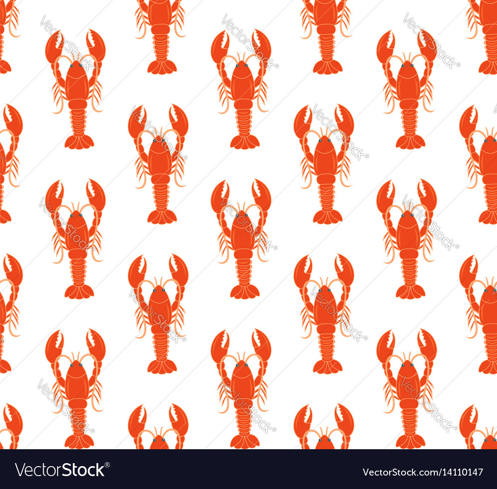 Lobster pattern Royalty Free Vector Image - VectorStock