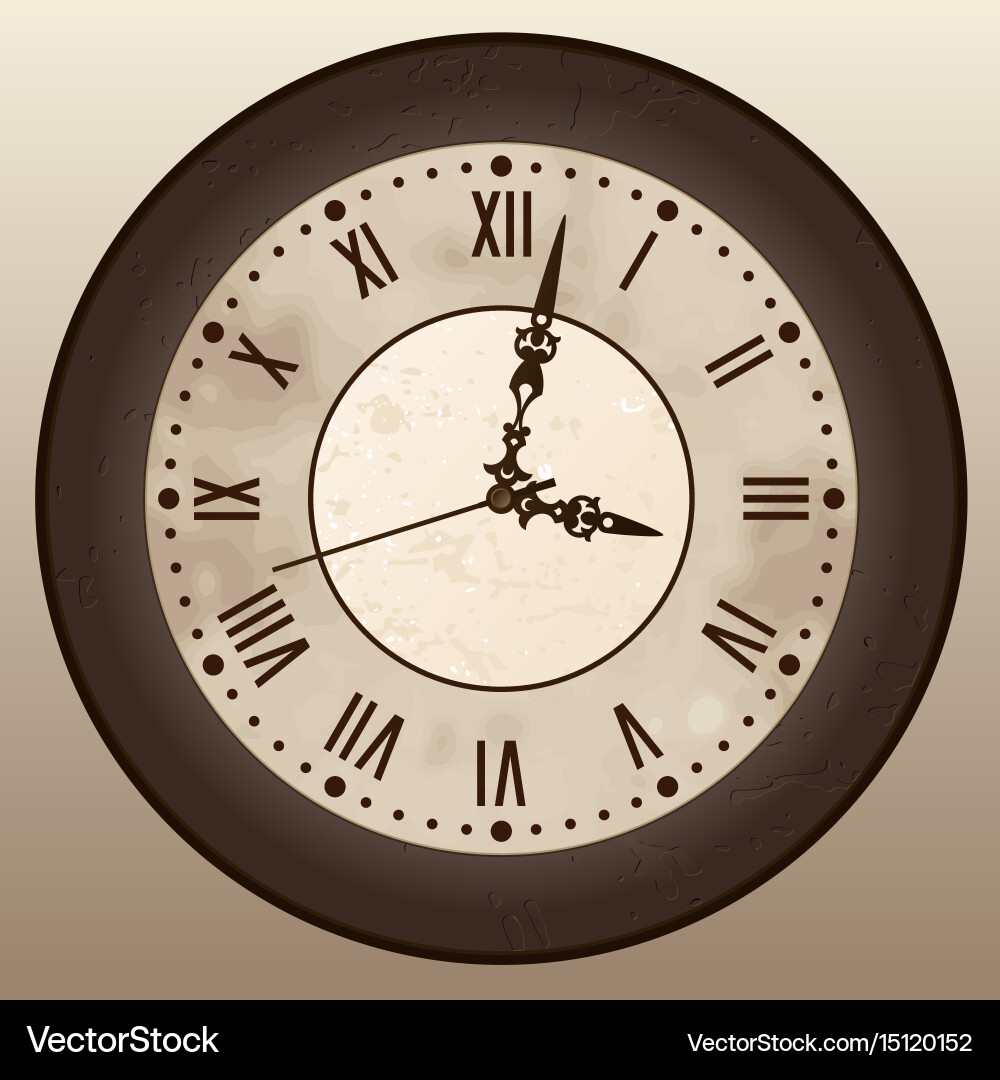 Retro Rococo Clock Vector Antique clock Royalty Free Vector Image - VectorStock