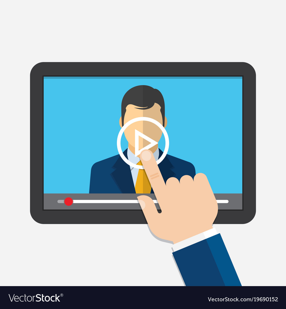Distance learning webinar online conference Vector Image