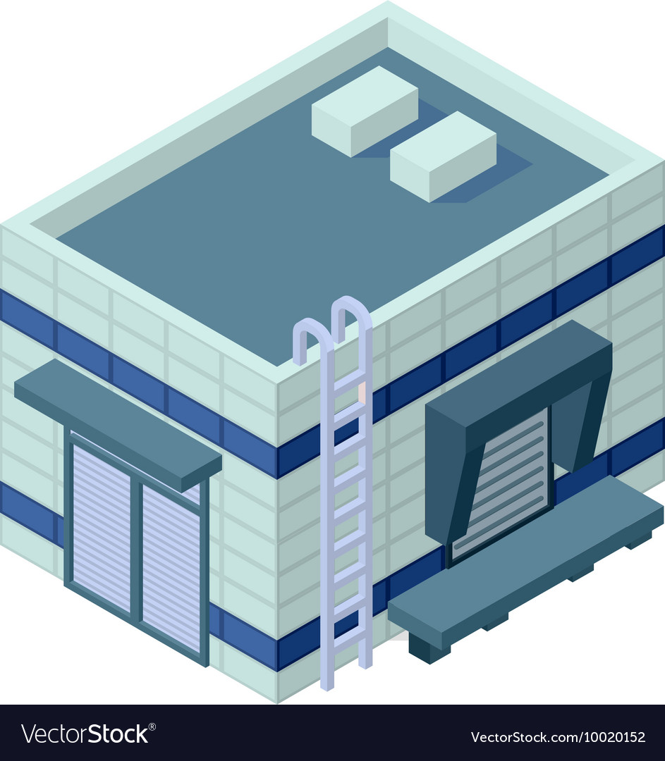 Isometric Building Royalty Free Vector Image - VectorStock