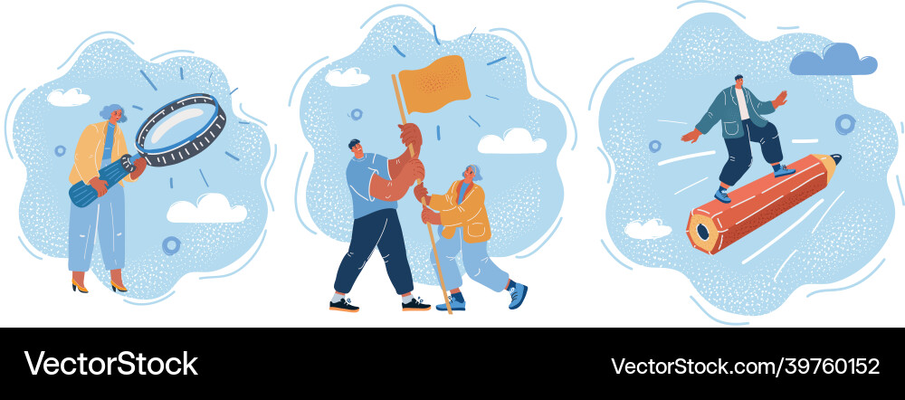 Modern startup concept Royalty Free Vector Image