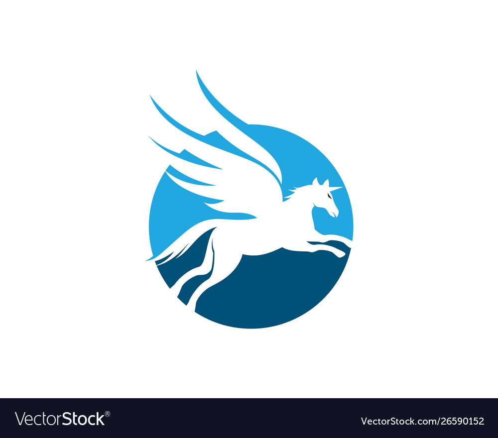 Pegasus logo template Royalty Free Vector Image