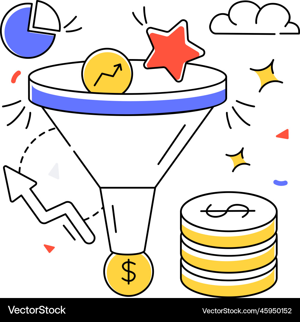 Sales filter Royalty Free Vector Image - VectorStock