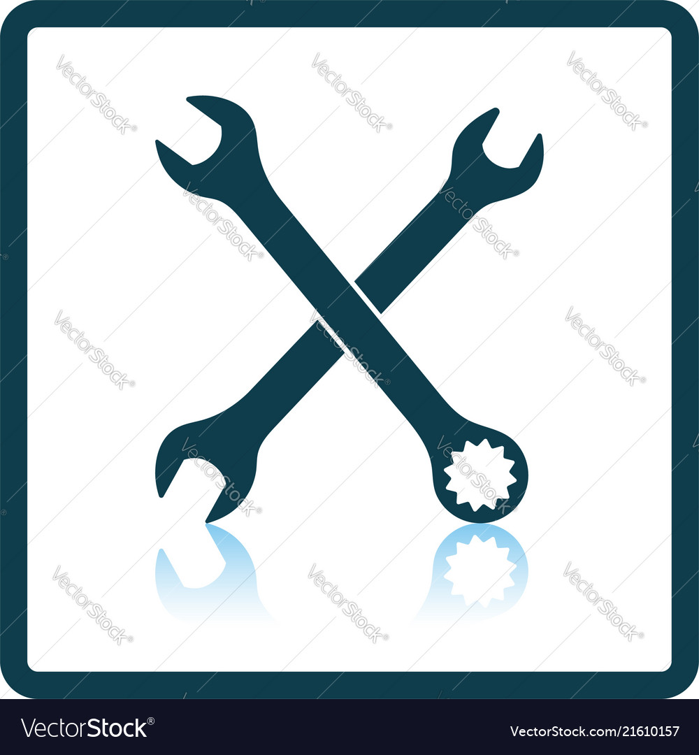 Crossed wrench icon Royalty Free Vector Image - VectorStock