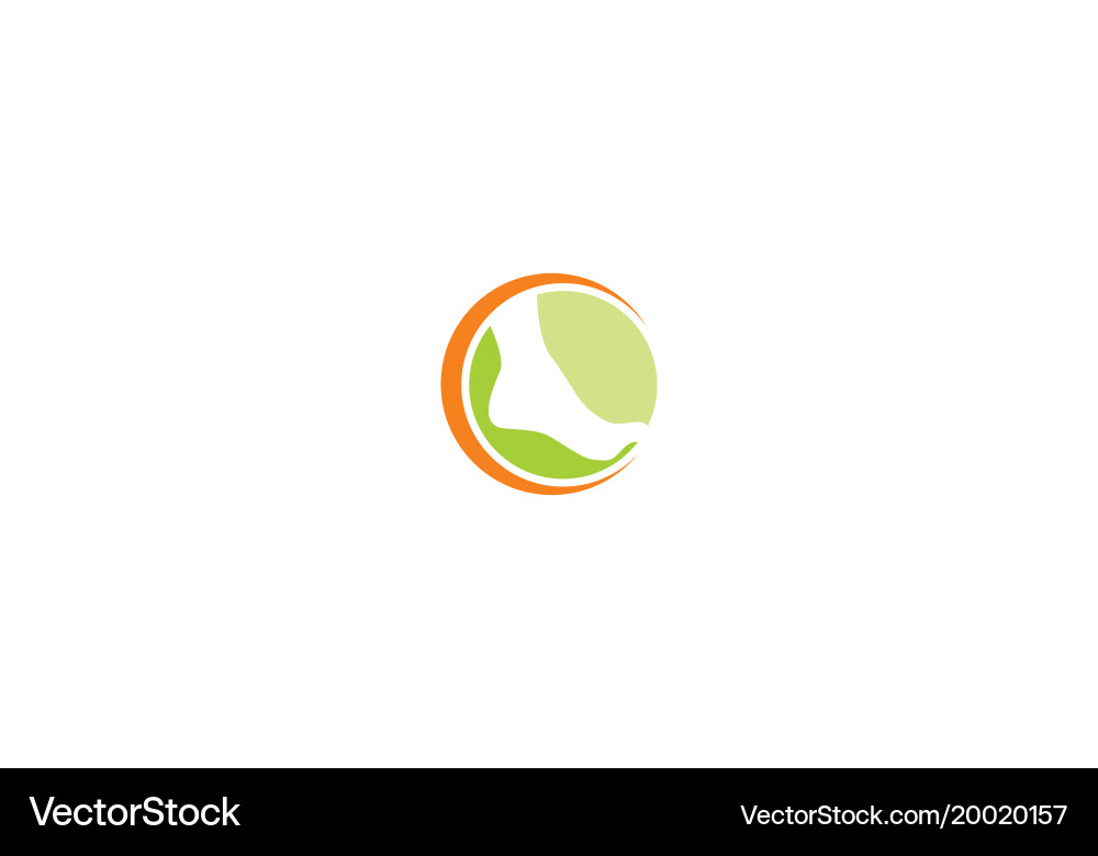 Foot care business logo Royalty Free Vector Image