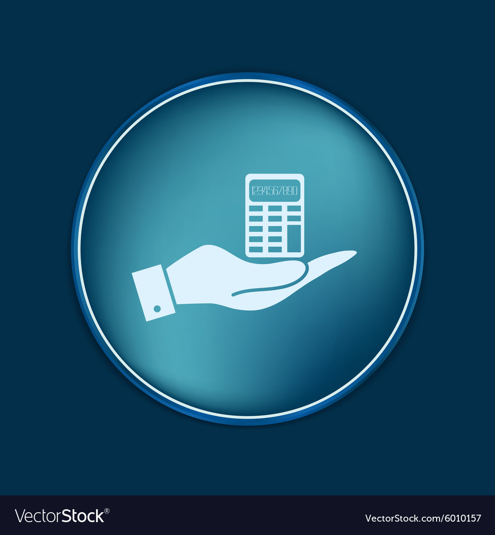 Hand Holding A Calculator Royalty Free Vector Image Hand Holding A Calculator Royalty Free Vector Image