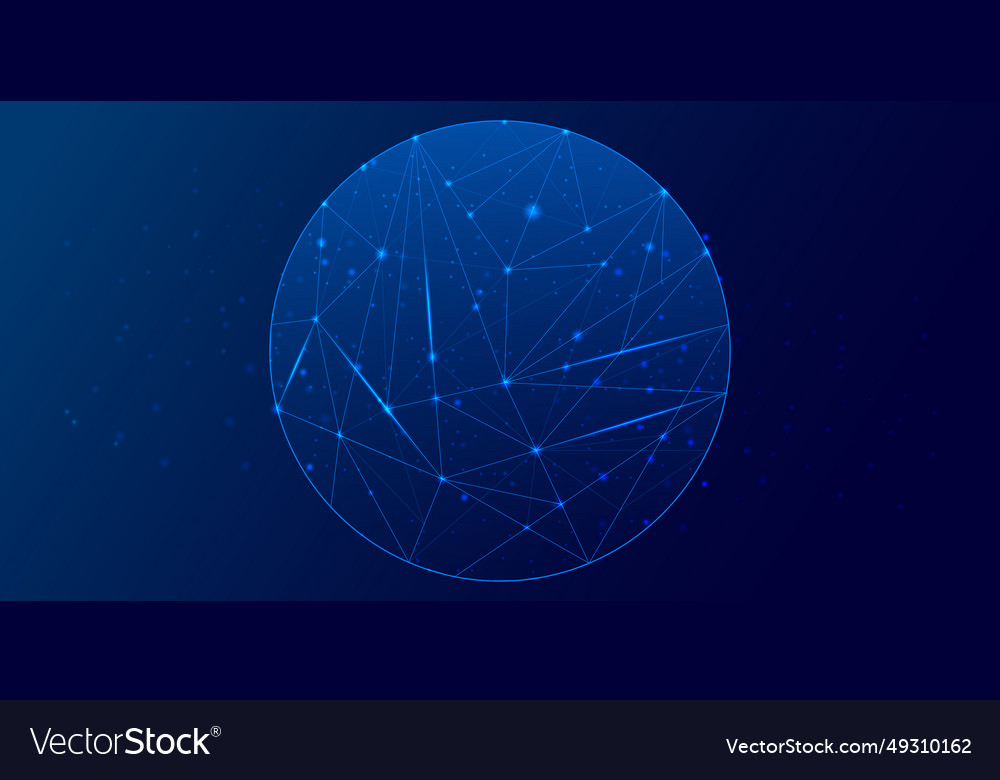 Abstract oval icon digital transformation Vector Image