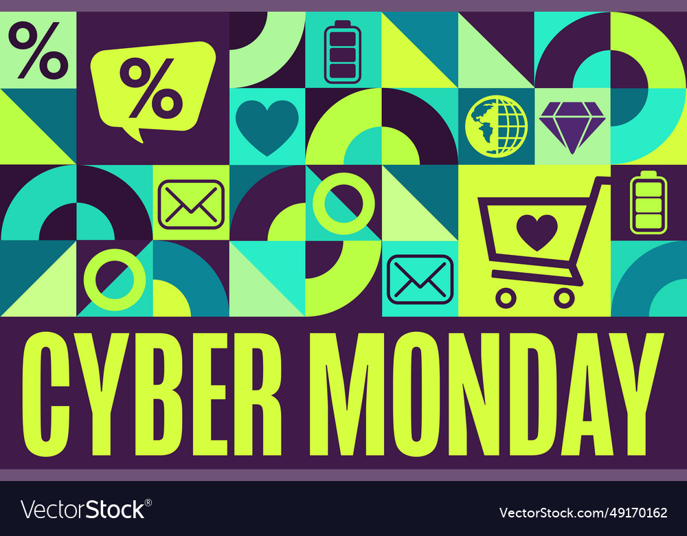 Cyber monday holiday concept template Royalty Free Vector