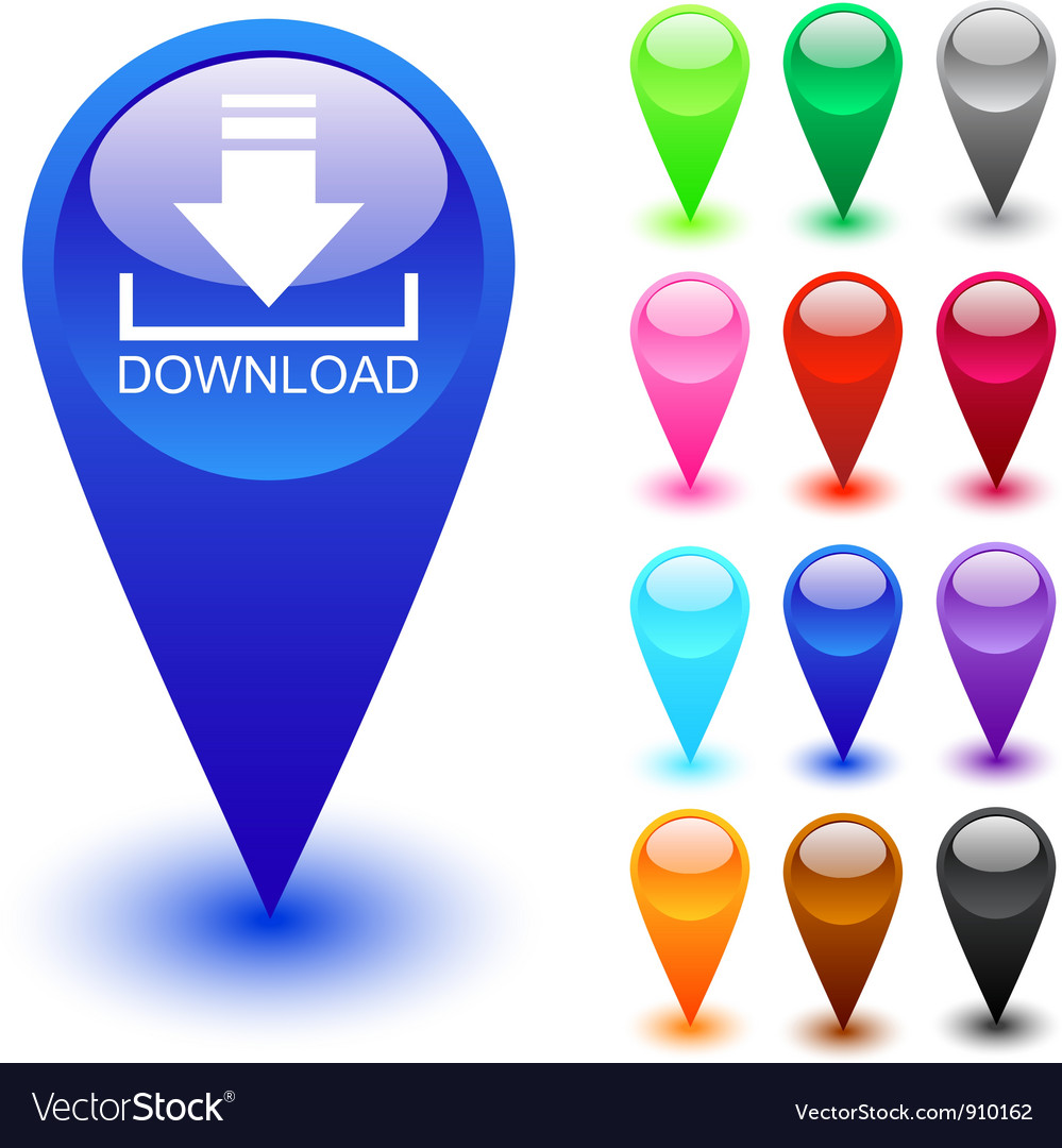 Download button Royalty Free Vector Image - VectorStock