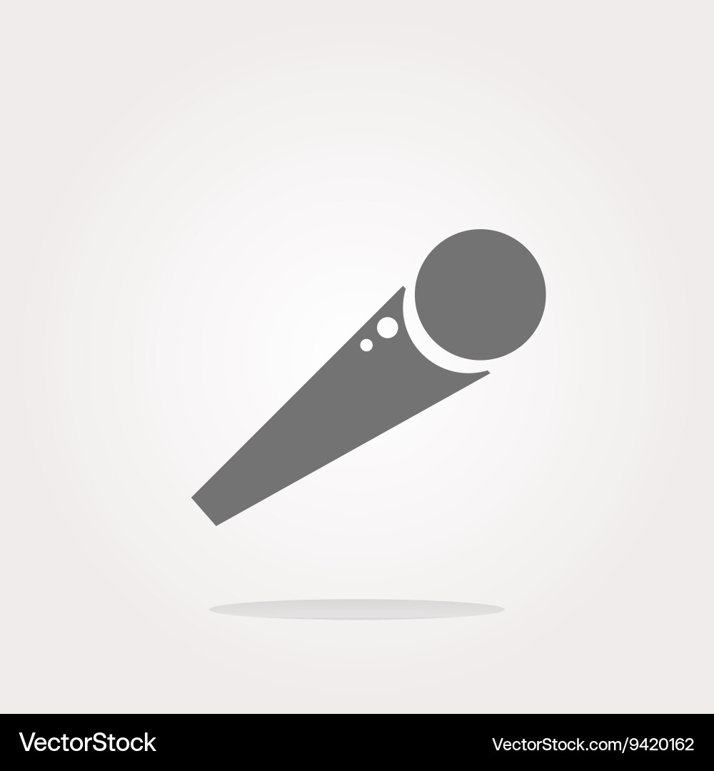 Microphone icon flat Royalty Free Vector Image