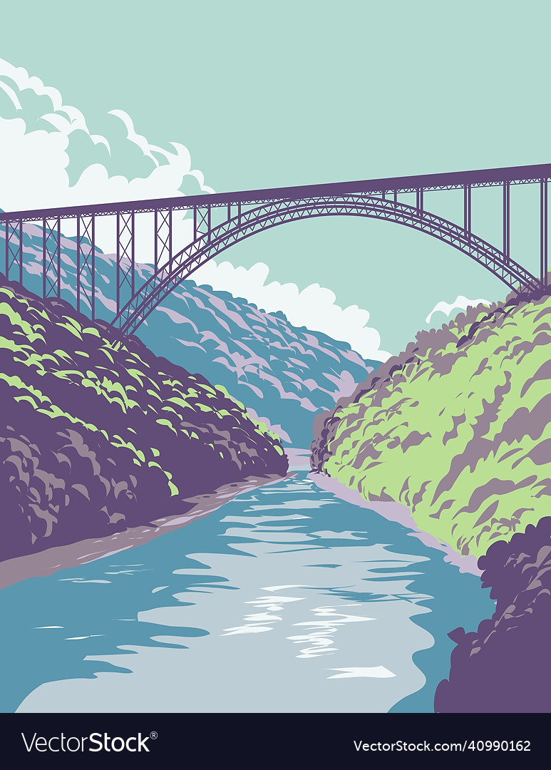 New river gorge national park and preserve Vector Image