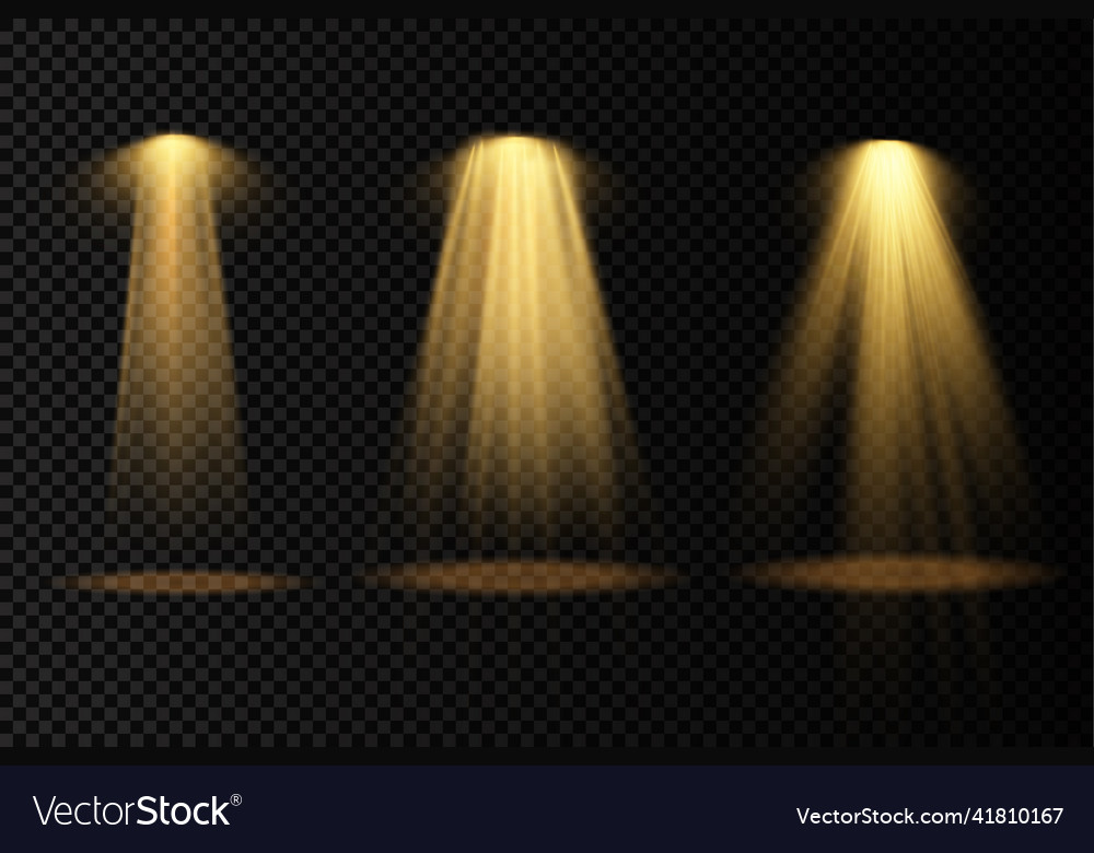 A yellow lighting spotlight golden projector light