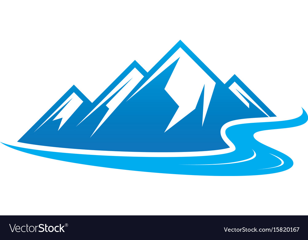 Hiking Logo Mountain River Icon Royalty Free Vector Image, 42% OFF