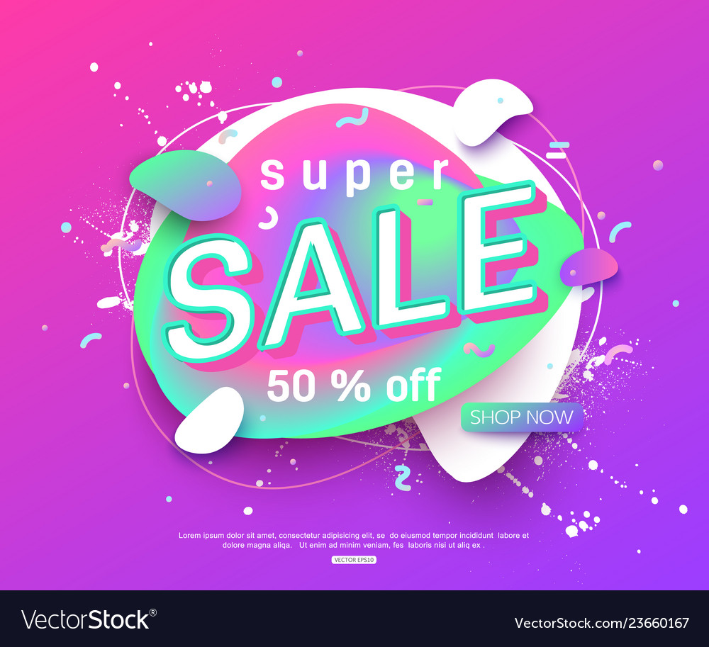 Sale Banner Layout Design For Online Royalty Free Vector