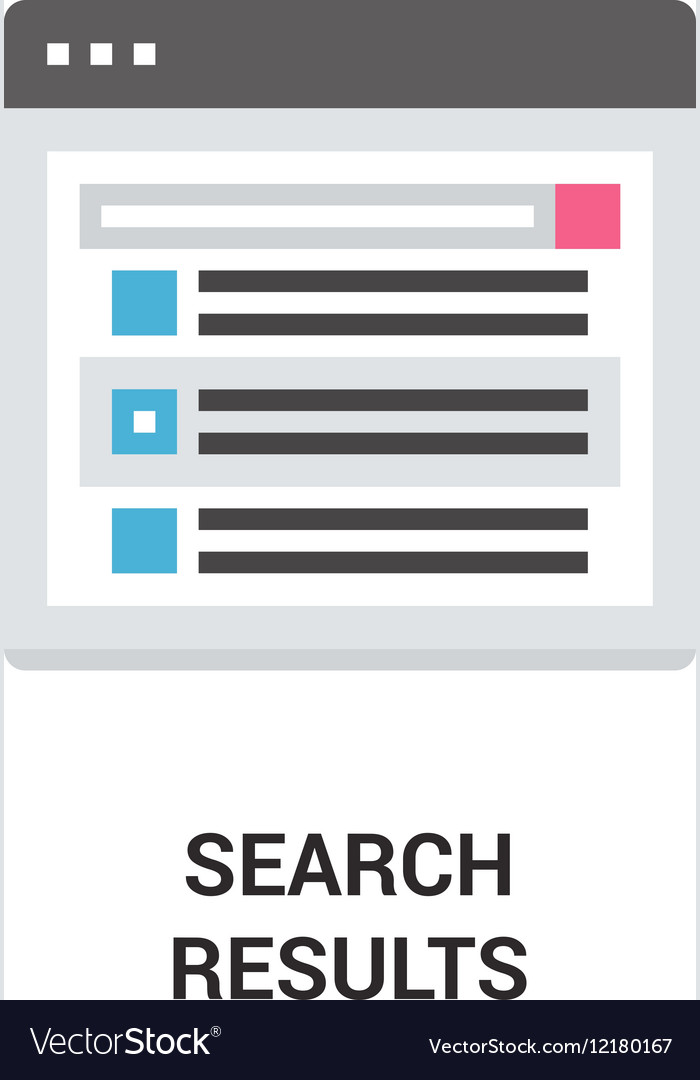 Search results icon concept Royalty Free Vector Image