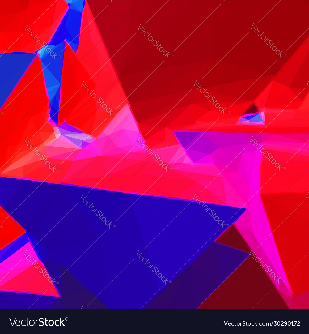 Abstract background with blue and red triangular Vector Image