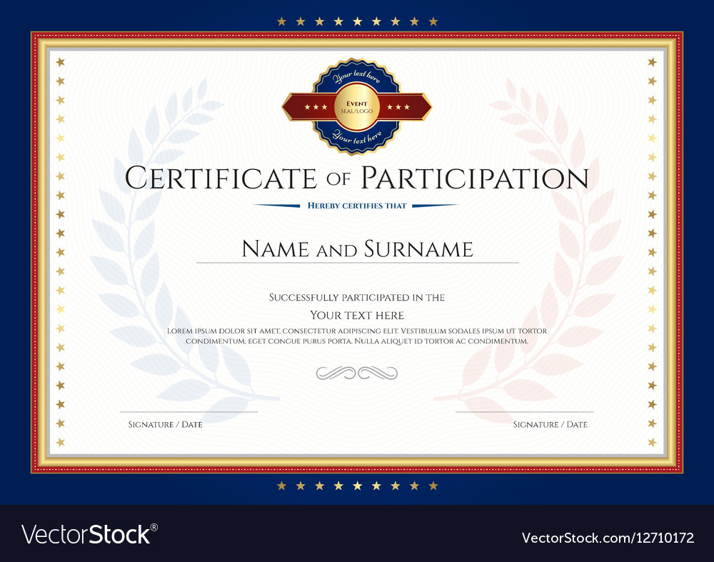 Certificate Of Participation Templates 