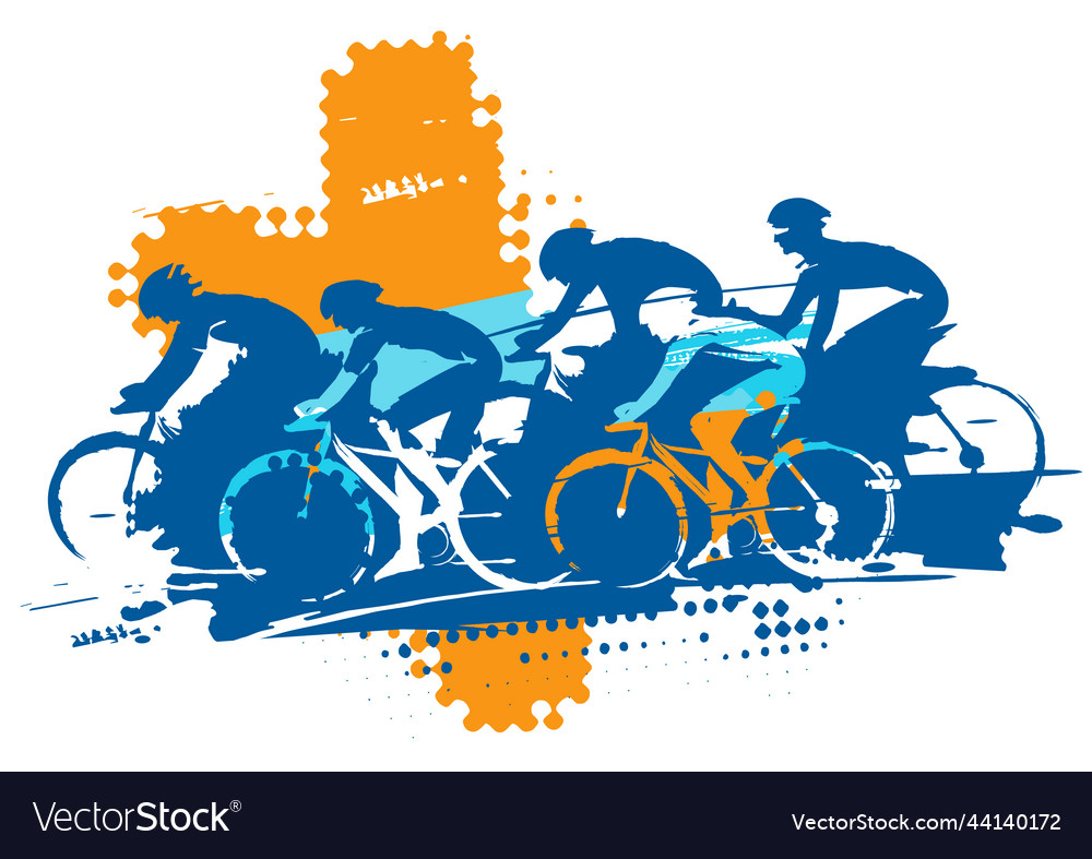 Cycling race mtb vector image Cycling race mtb