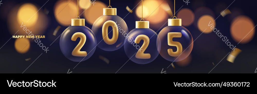 Happy new year 2025 Royalty Free Vector Image VectorStock