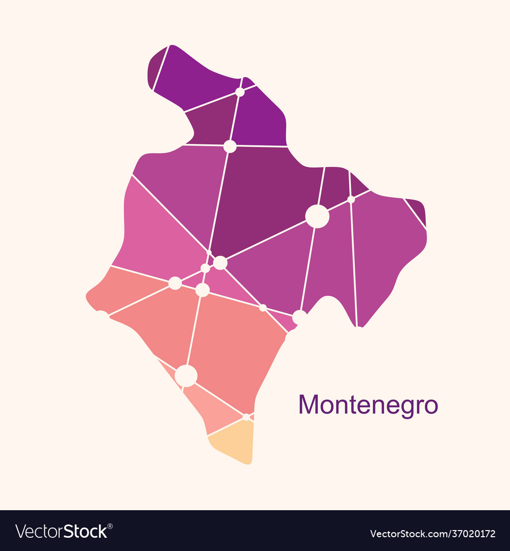 Map montenegro Royalty Free Vector Image - VectorStock