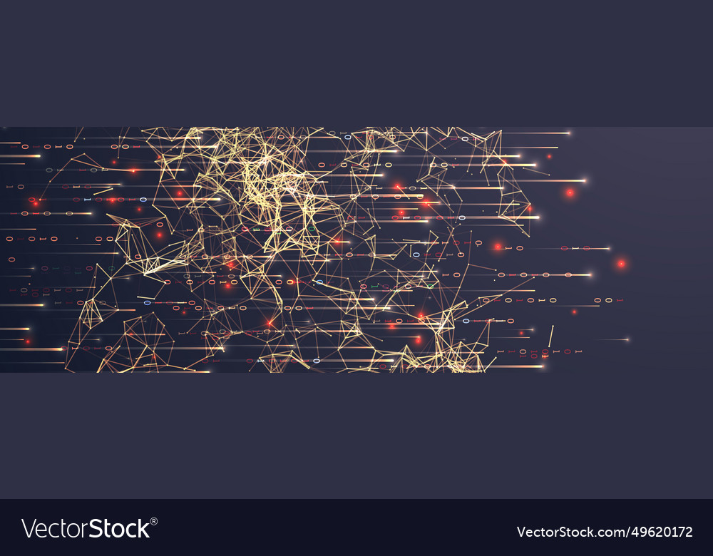 Technology background big data concept binary Vector Image