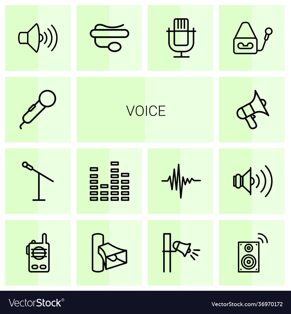 Voice Icons Royalty Free Vector Image Vectorstock