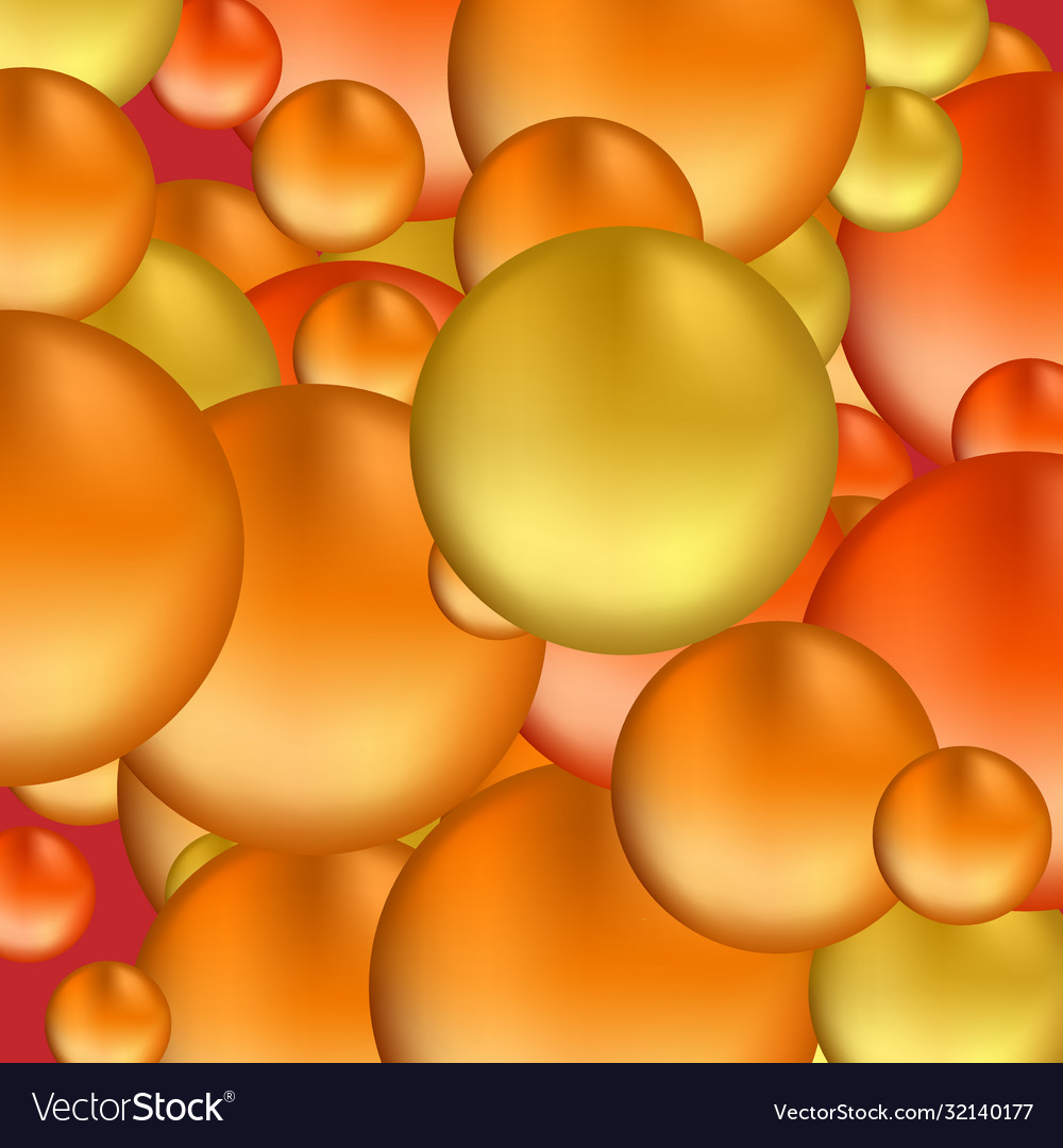 Abstract color background golden balls Royalty Free Vector