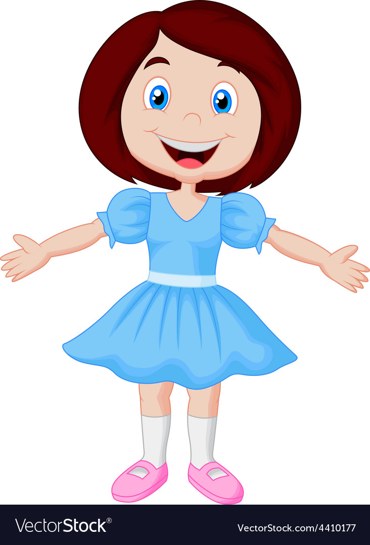 Cute girl cartoon Royalty Free Vector Image - VectorStock