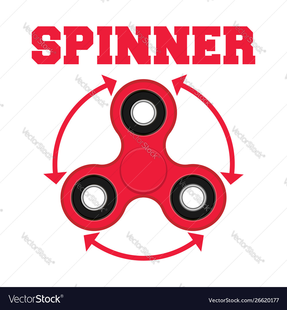 Fidget finger spinner stress anxiety relief toy Vector Image